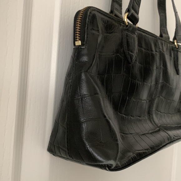 BANANA REPUBLIC Factory Leather Croc Print Shoulder Bag - Picture 8 of 16